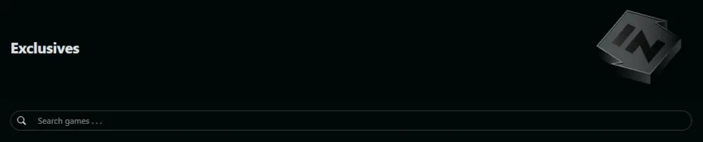 Sezione giochi esclusivi TrueFortune e categoria di ricerca